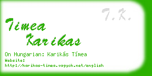 timea karikas business card