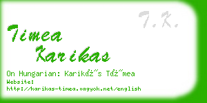 timea karikas business card